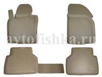 Коврики в салон Toyota RAV 4 2006-2009 полиуретановые, бежевые, Norplast
