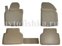 Коврики в салон Toyota Prado 150 2009- полиуретановые, бежевые, Norplast