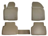 Коврики в салон Toyota RAV 4 2013- полиуретановые, бежевые, Norplast
